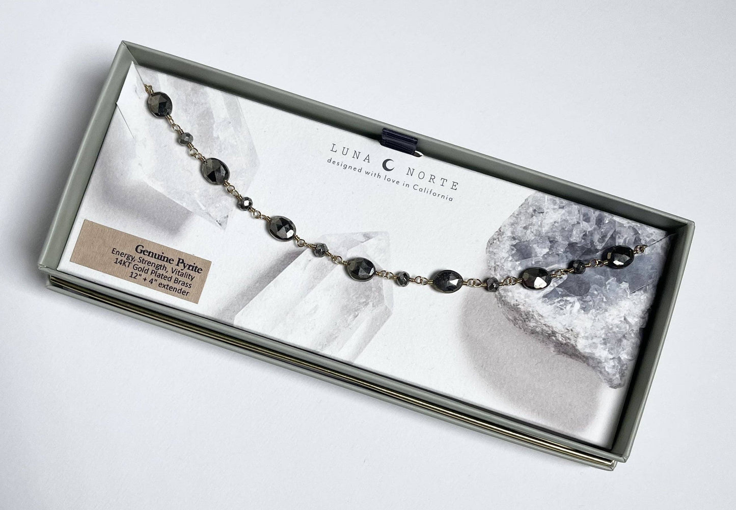 Amore Baroque Pyrite Chain Halskjede