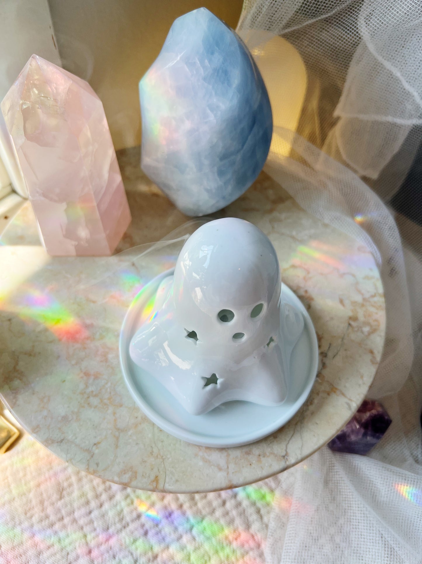 Booo Ghost Telys og Røkelseskjegleholder
