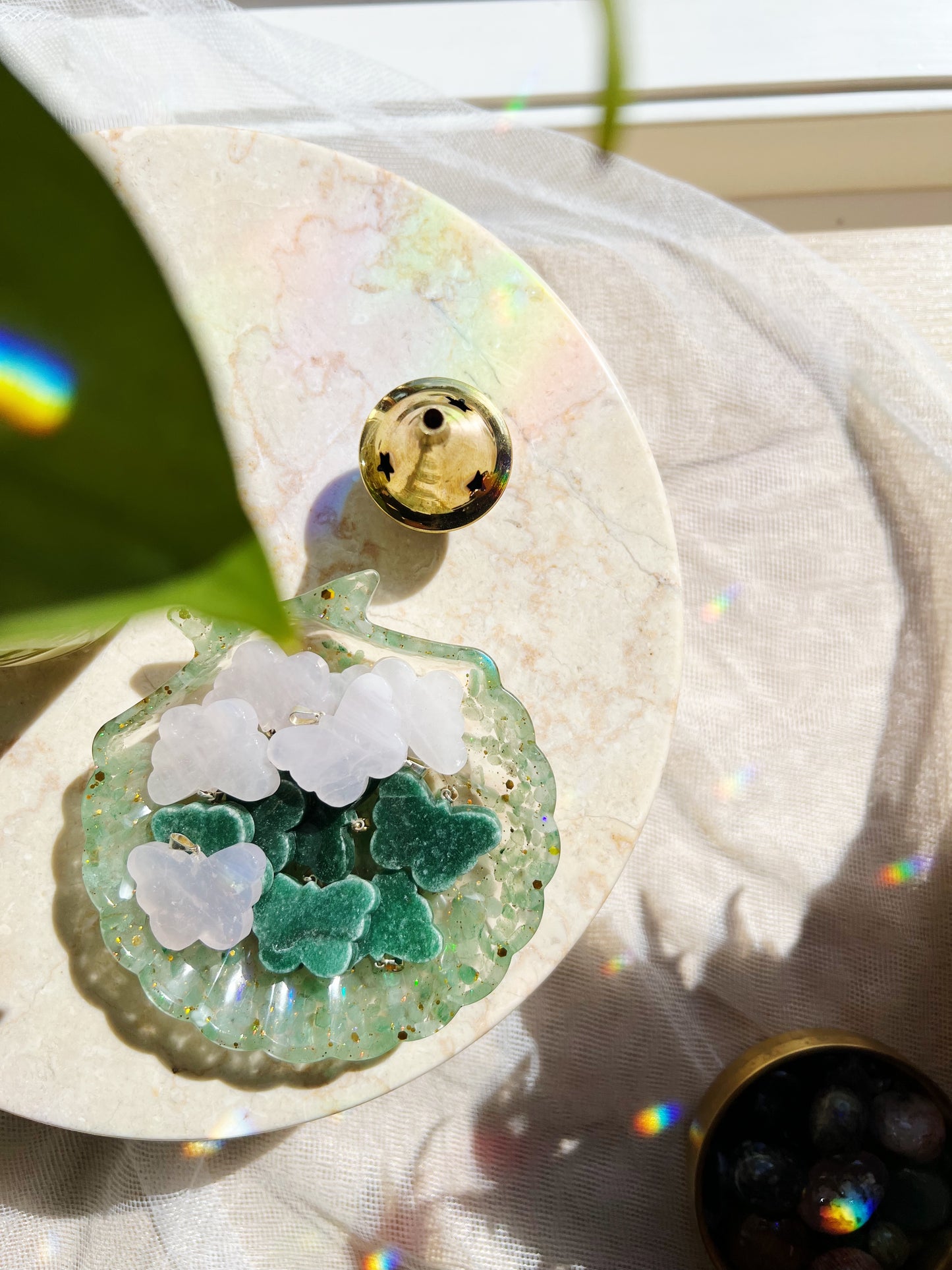 Aventurin Grønn Butterfly Anheng