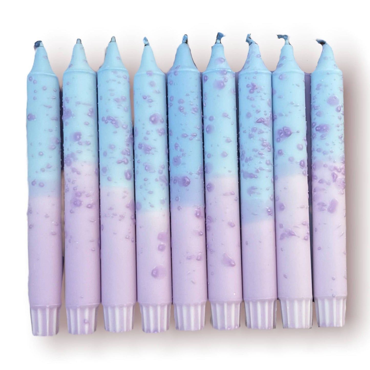 Blue & Purple Konfetti Kronelys