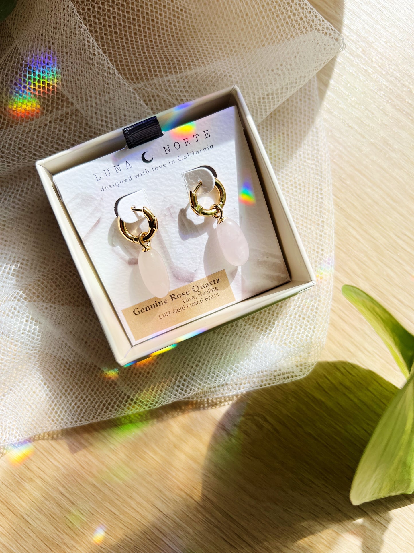 Jelly Bean Gemstone Huggie Hoop Øreringer