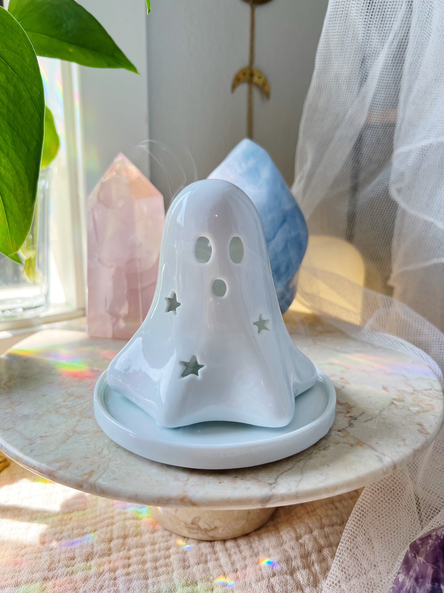 Booo Ghost Telys og Røkelseskjegleholder