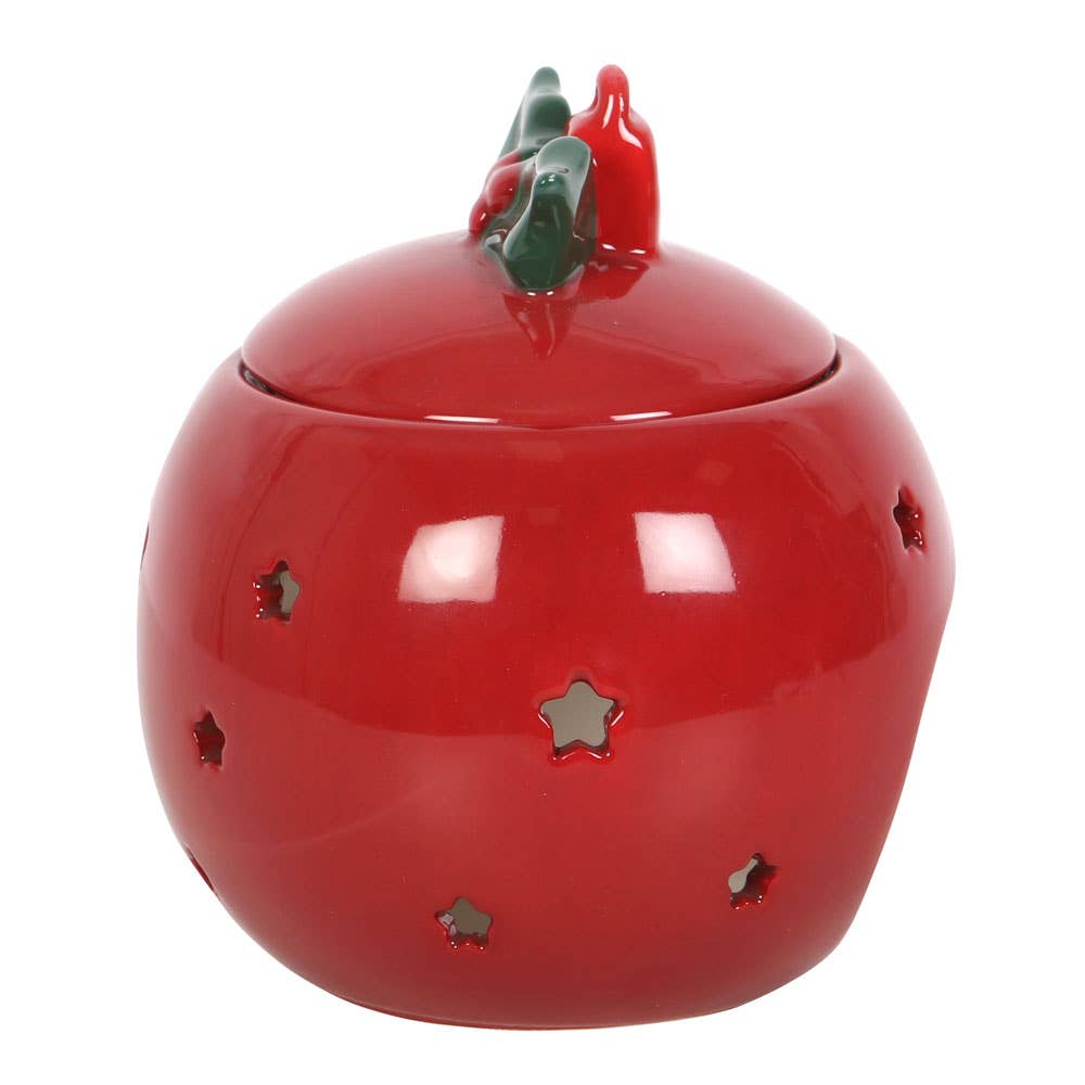 Rød Julekule olje/wax melt brenner