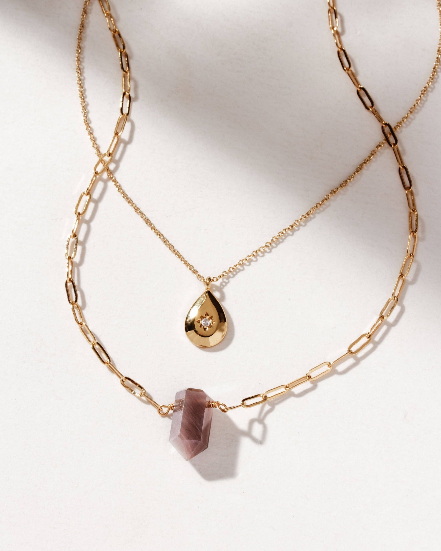 All-Day Drip Halskjede - Coffee Moonstone
