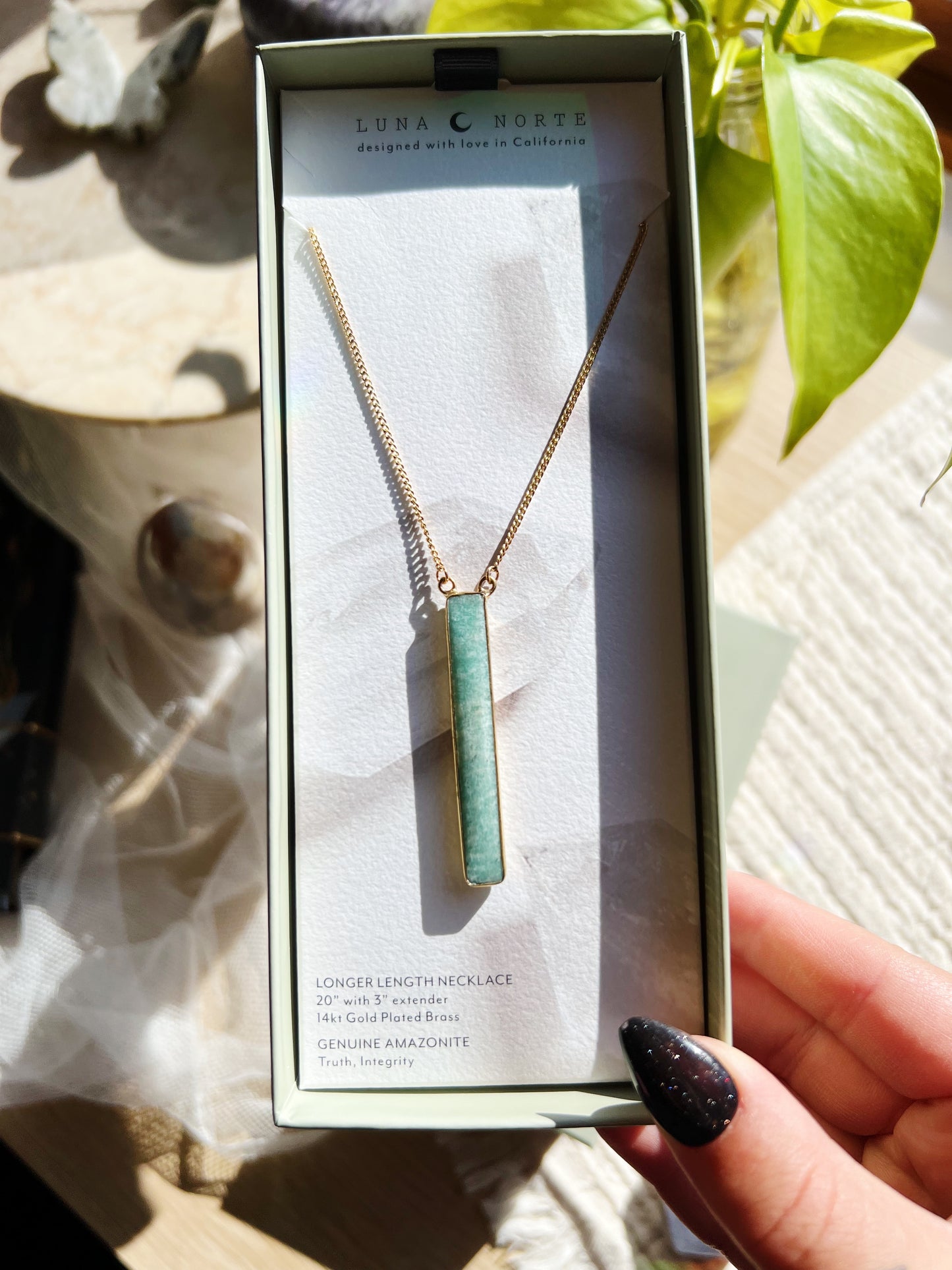 Sticks and Stones Long Halskjede - Amazonite