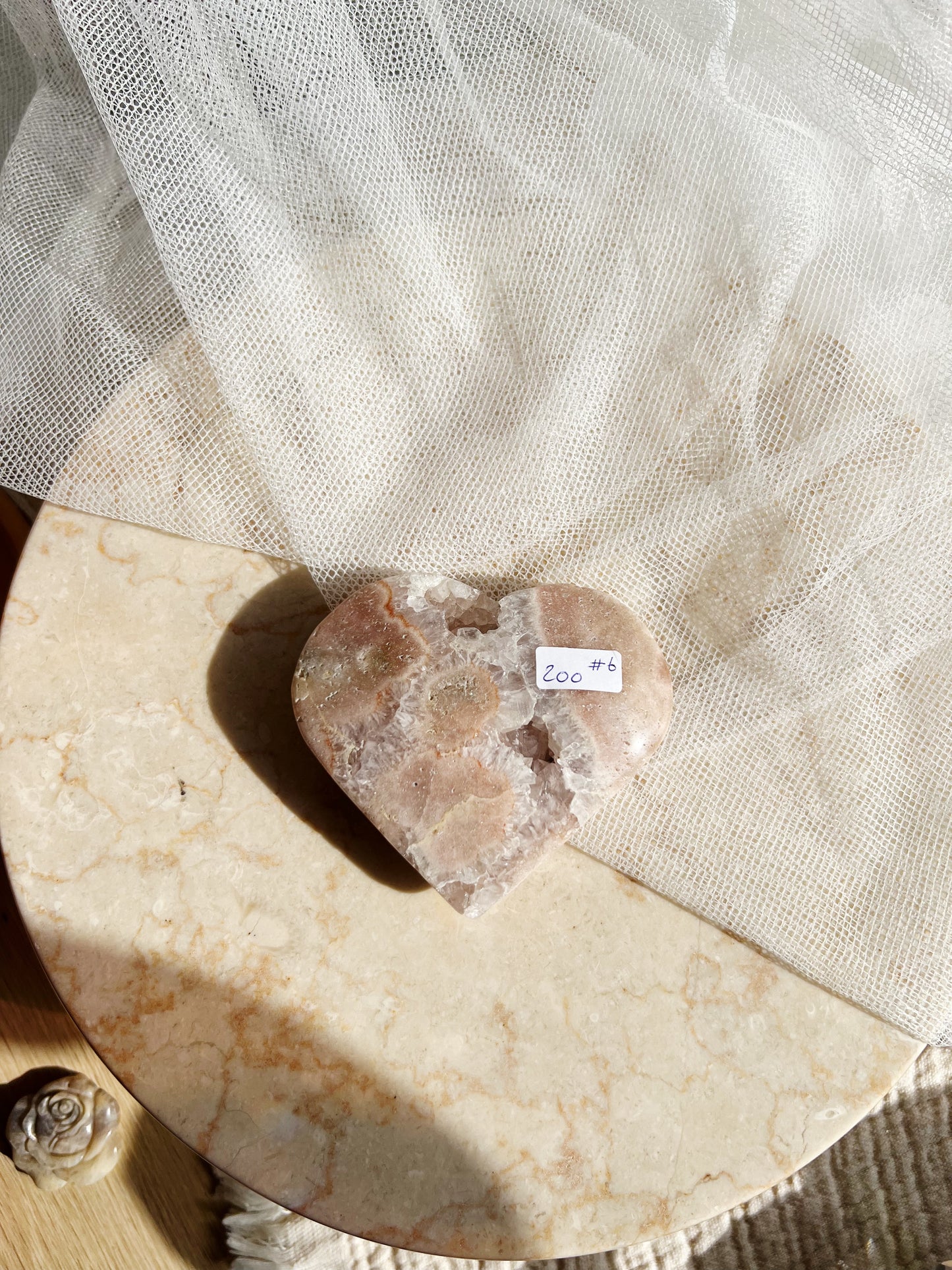 Druzy Rosa Ametyst Krystallhjerte – ca. 230 g #6