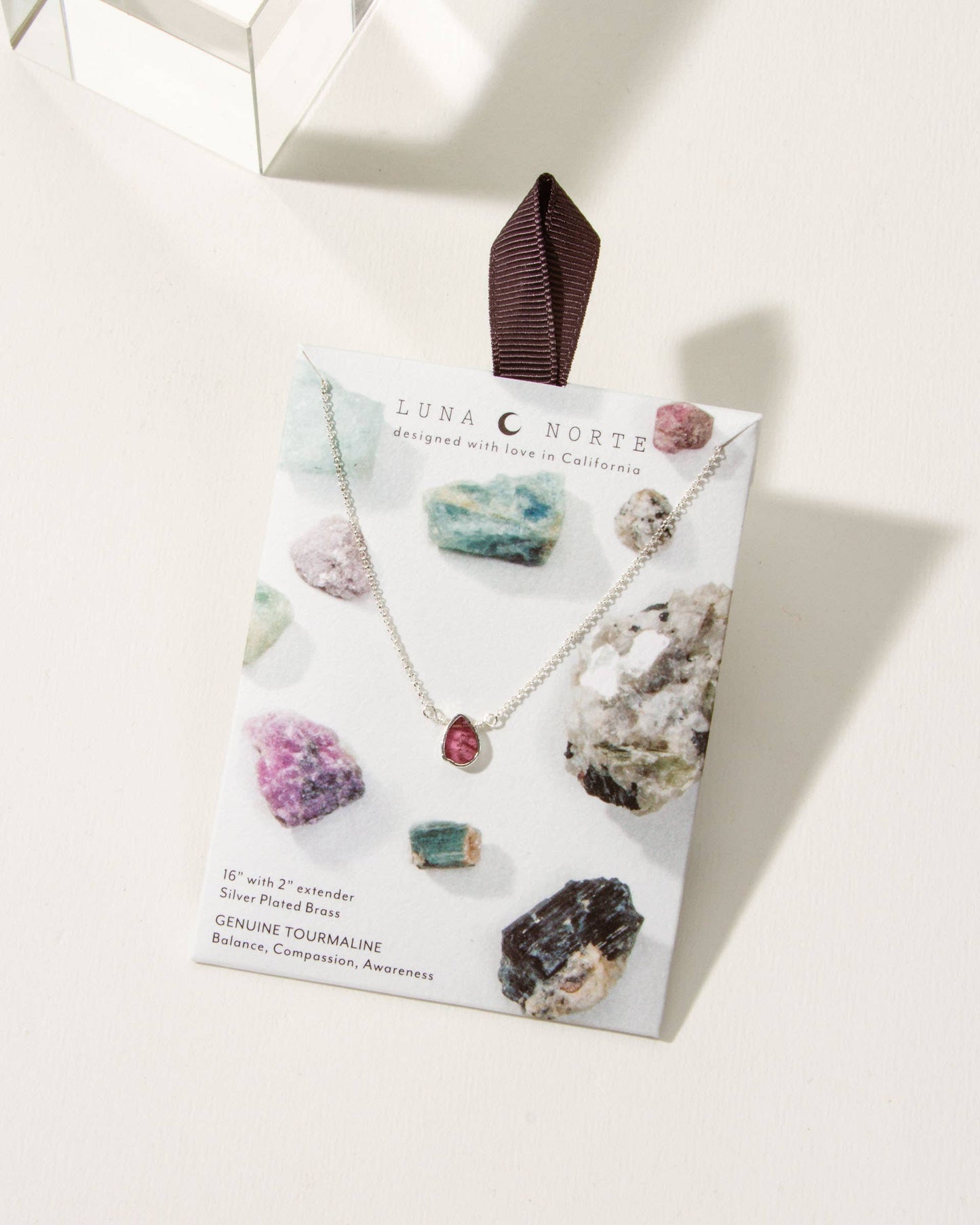 Delicate Gemstone Halskjede I Sølv - Tourmaline