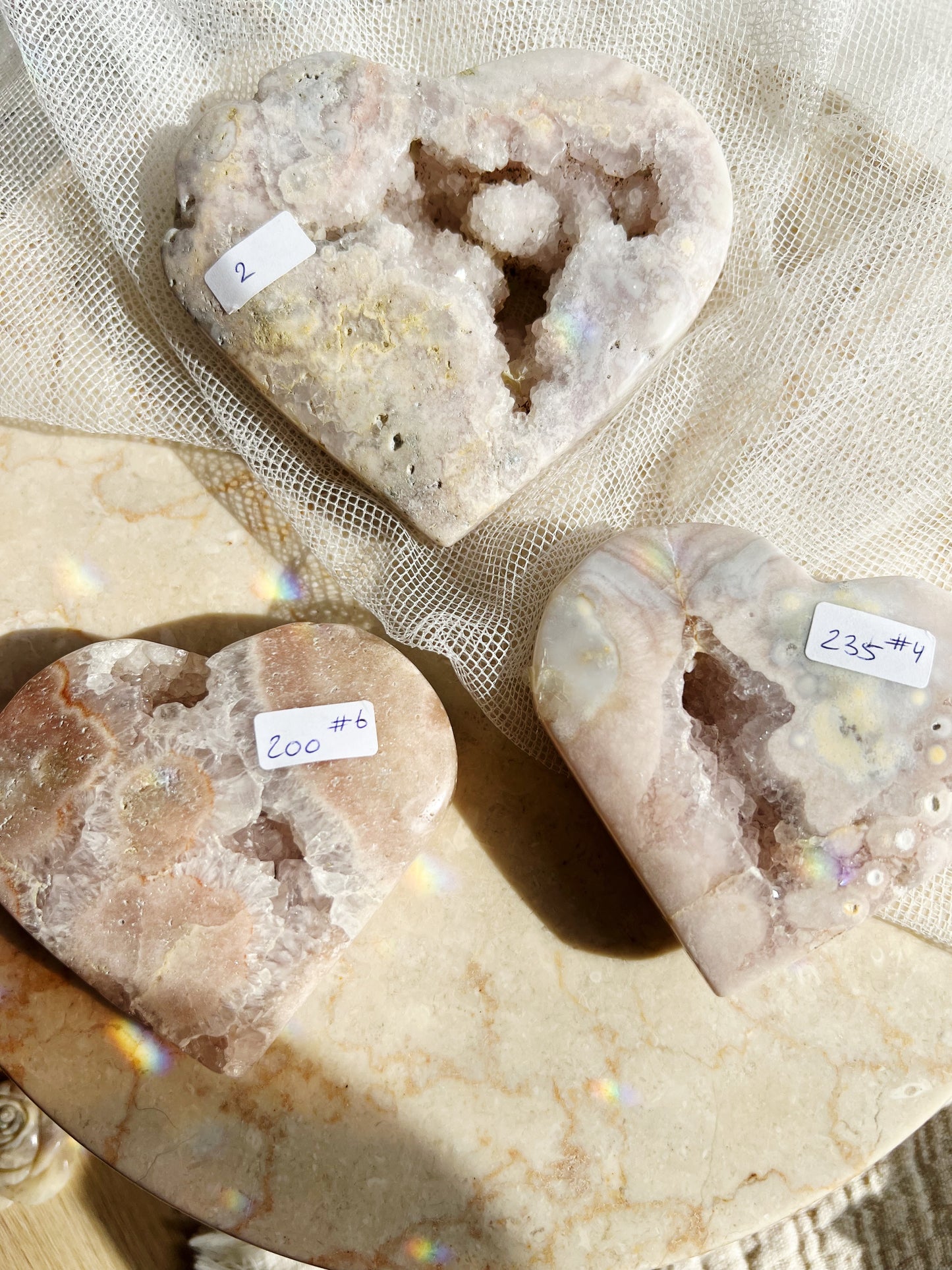 Druzy Rosa Ametyst Krystallhjerte – ca. 230 g #4