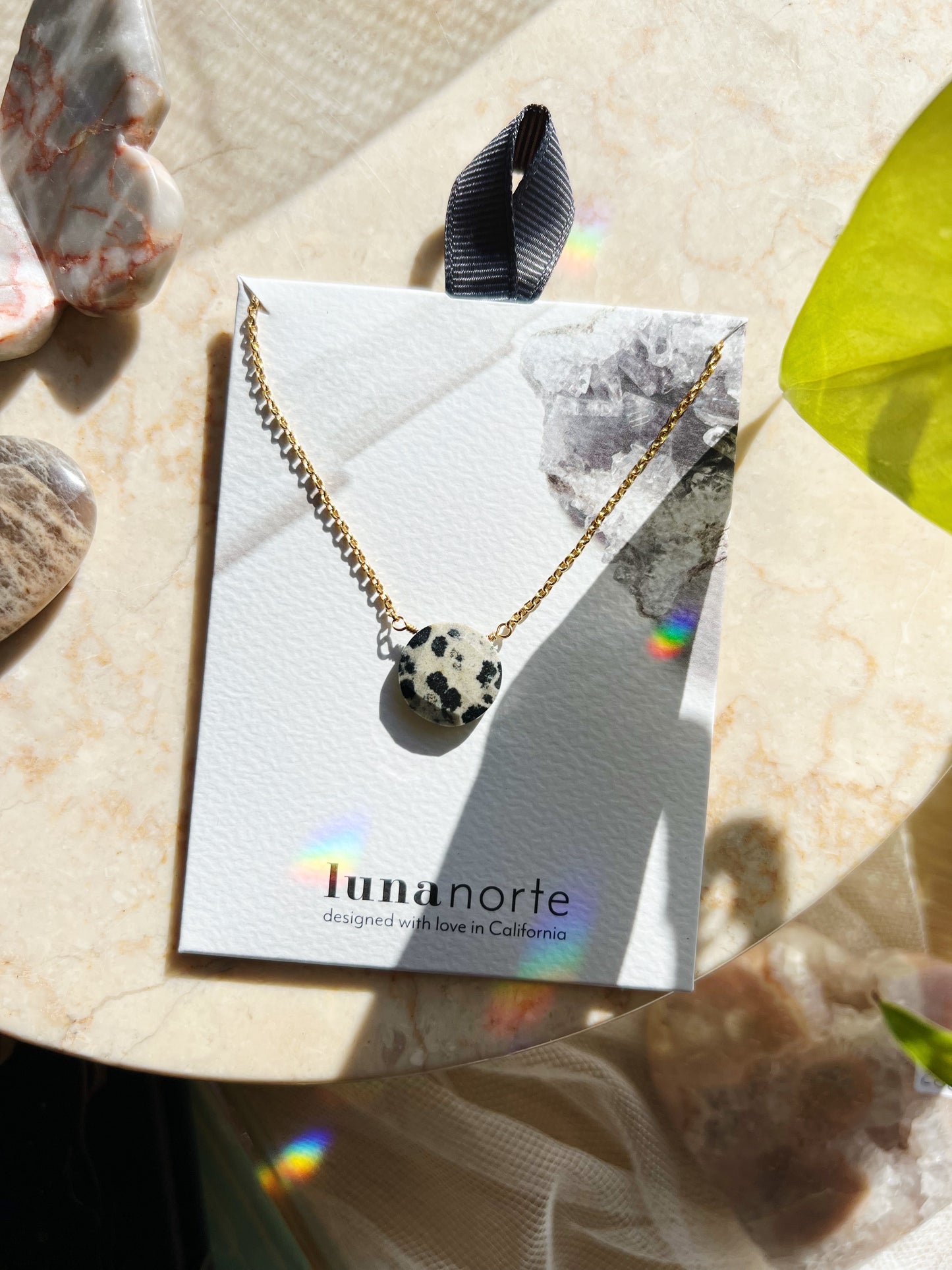 Gem in the Moon Halskjede - Dalmatian Jasper