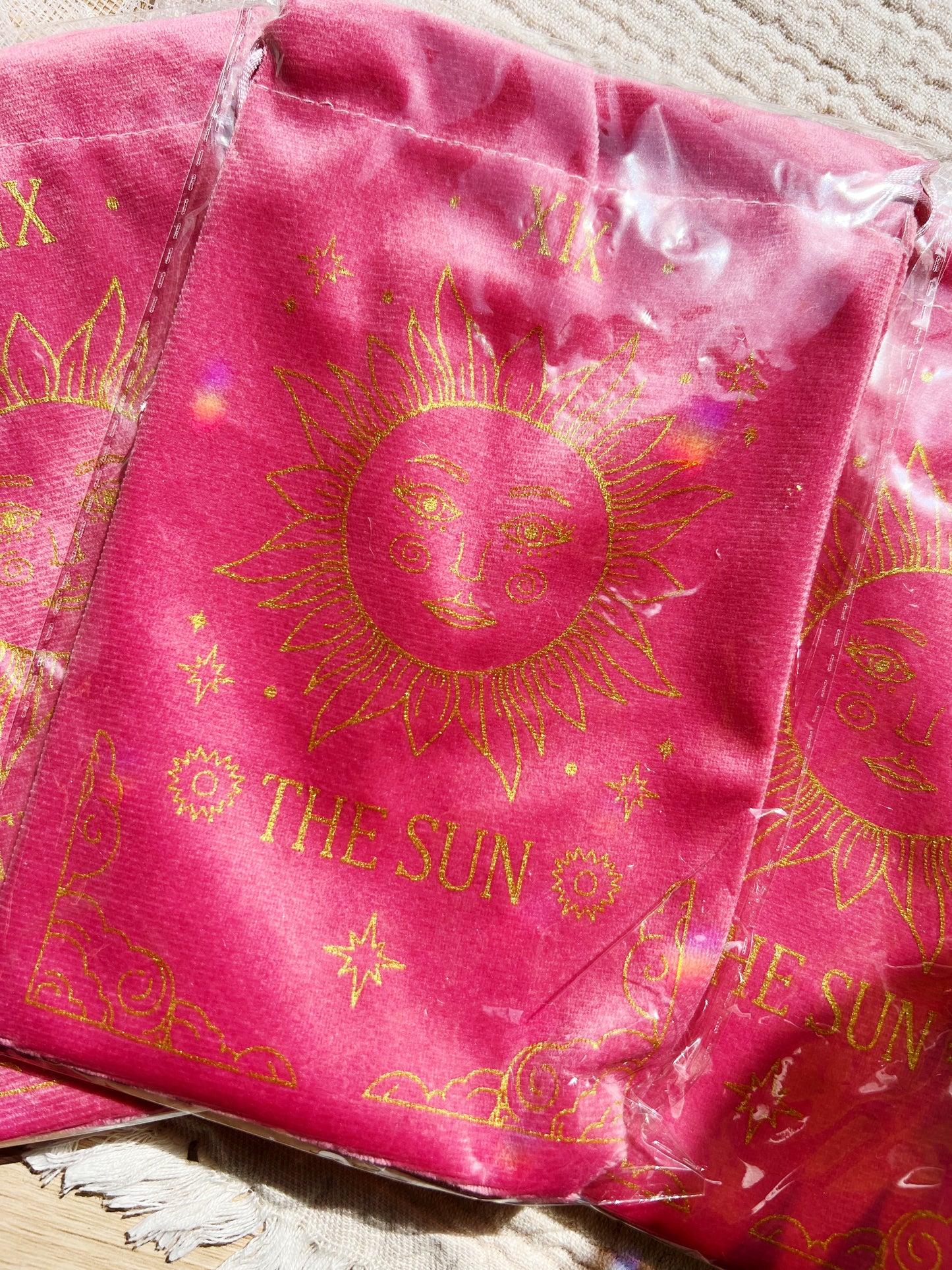 The Sun Vintage Tarot Kort Fløyelspose