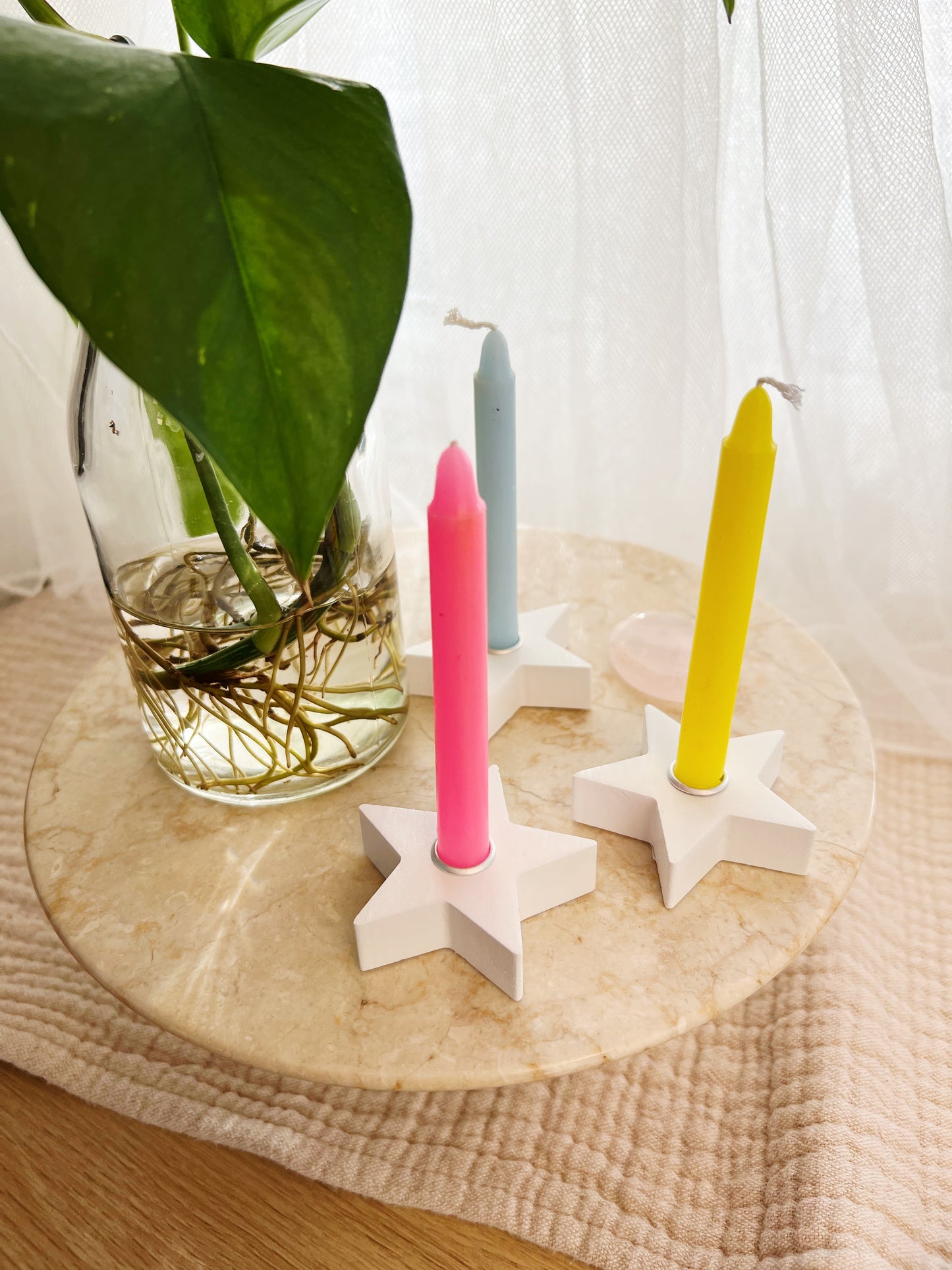 Star Spell Candle Lysestake I Hvit