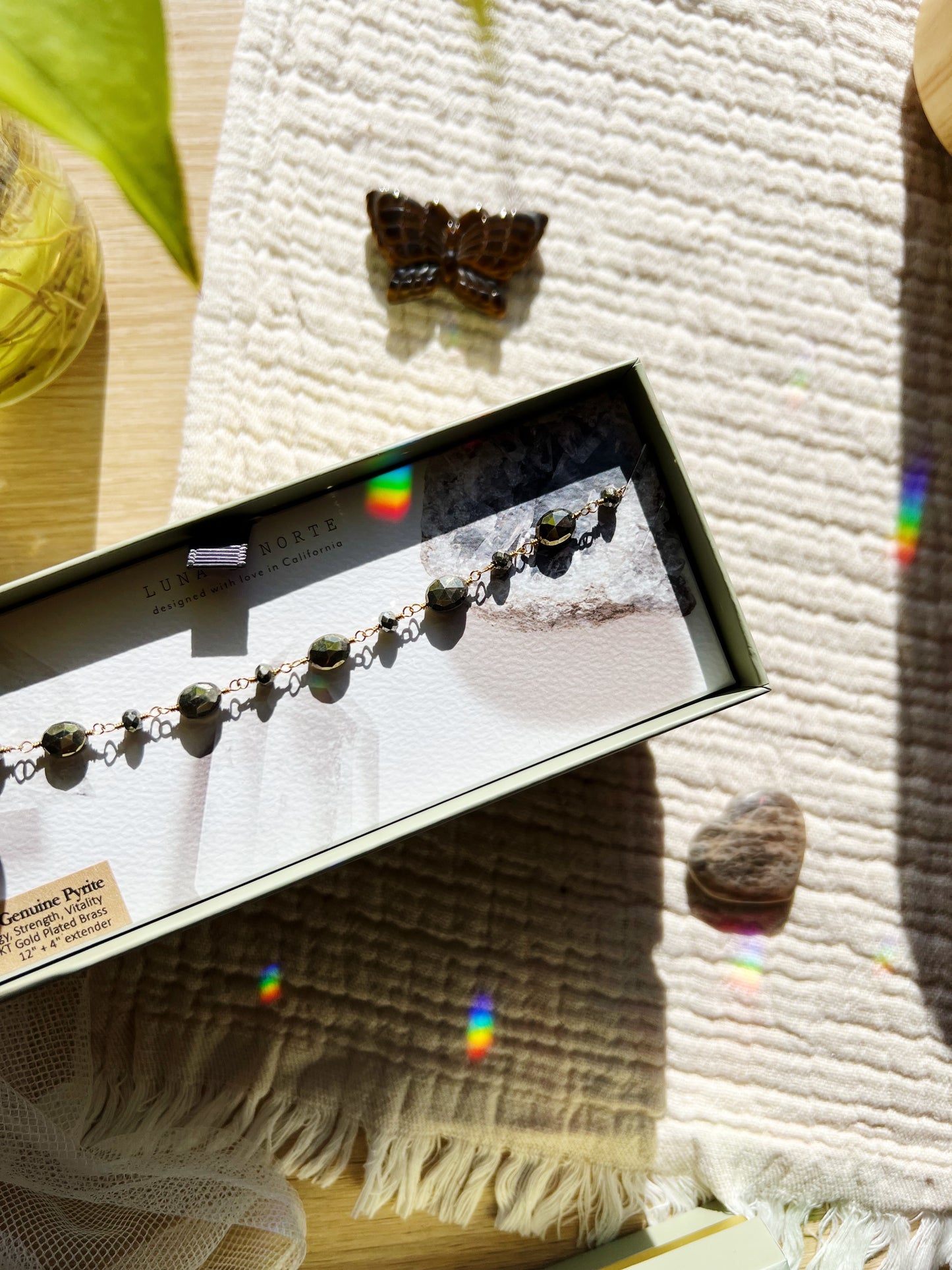 Amore Baroque Pyrite Chain Halskjede