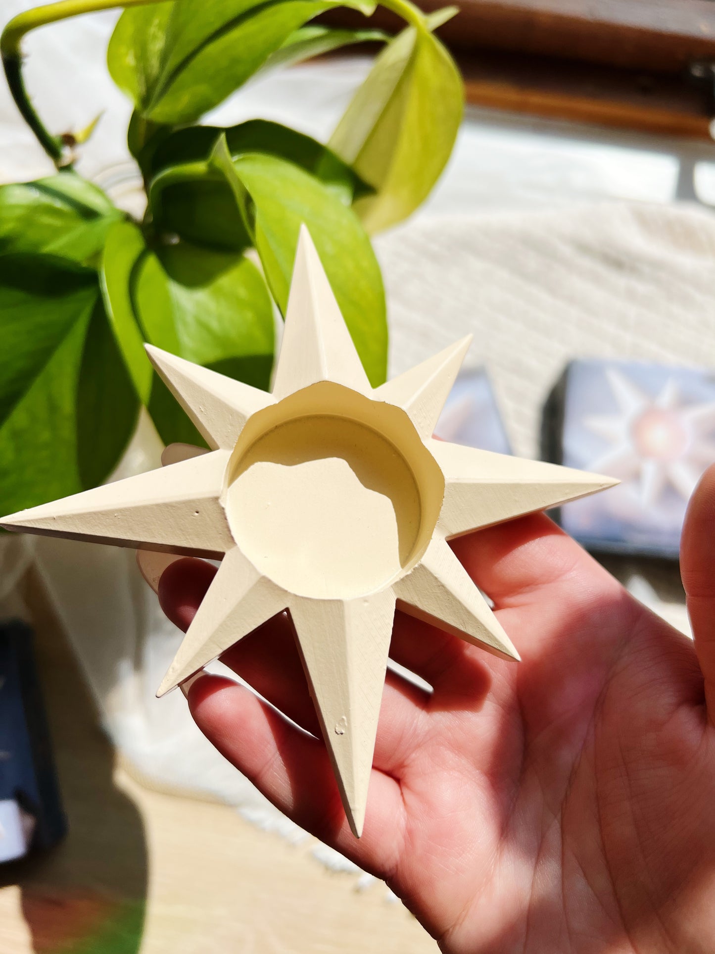 Cream Golden Star Telysholder