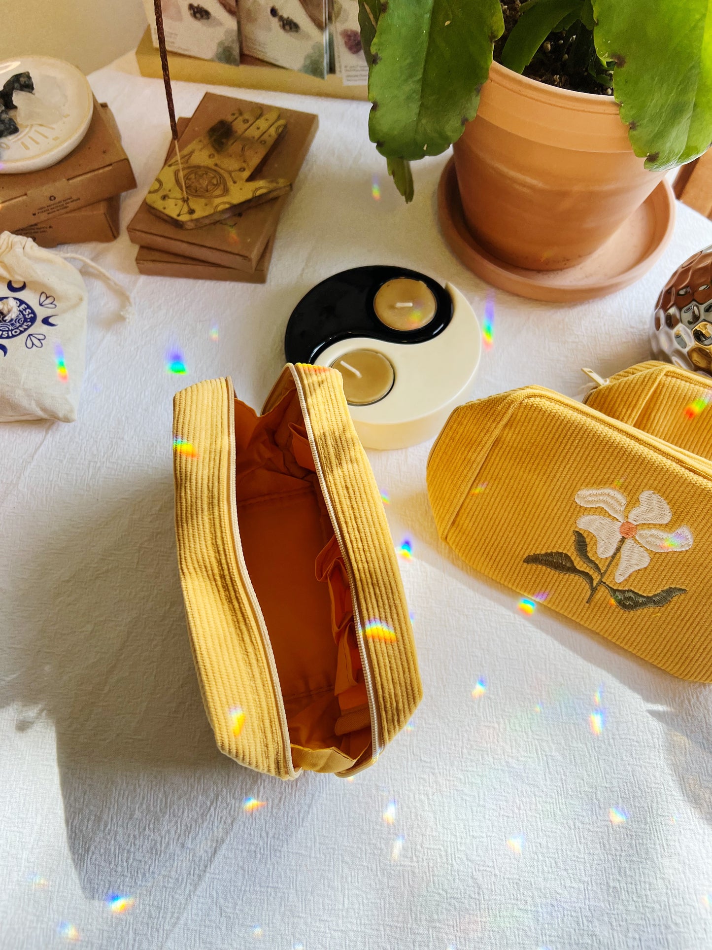 Corduroy Makeup Bag Marigold