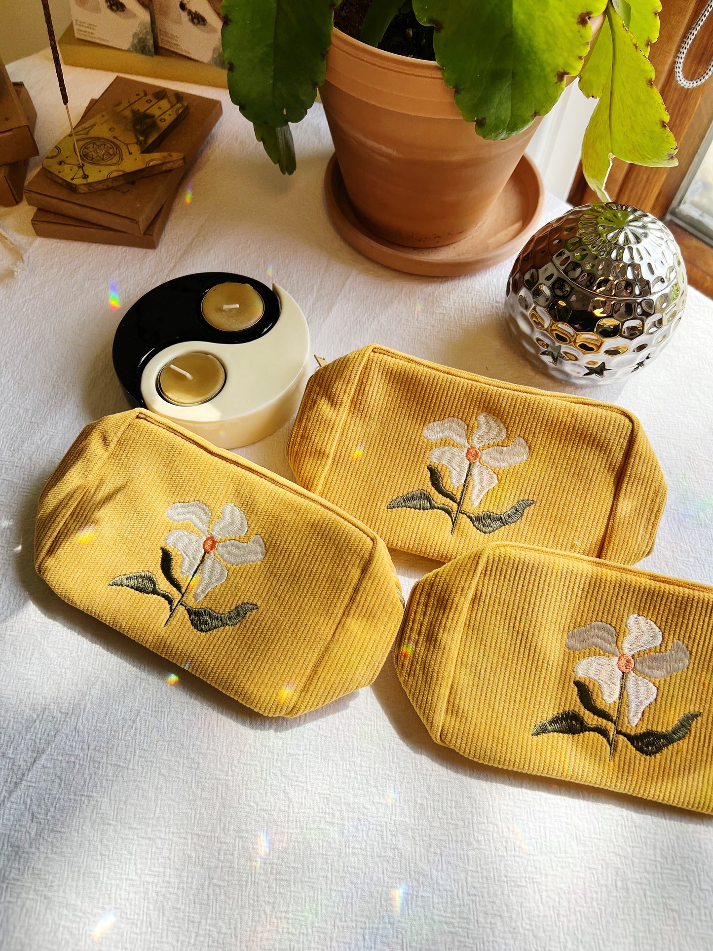 Corduroy Makeup Bag Marigold
