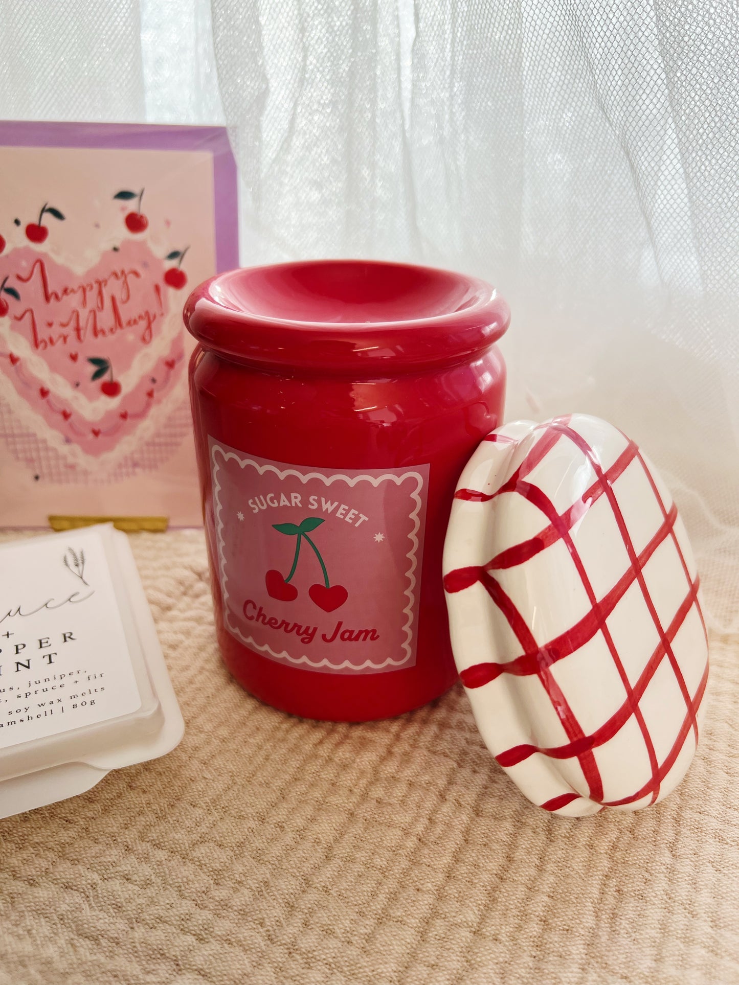 Cherry Jam Jar Wax Melt Brenner