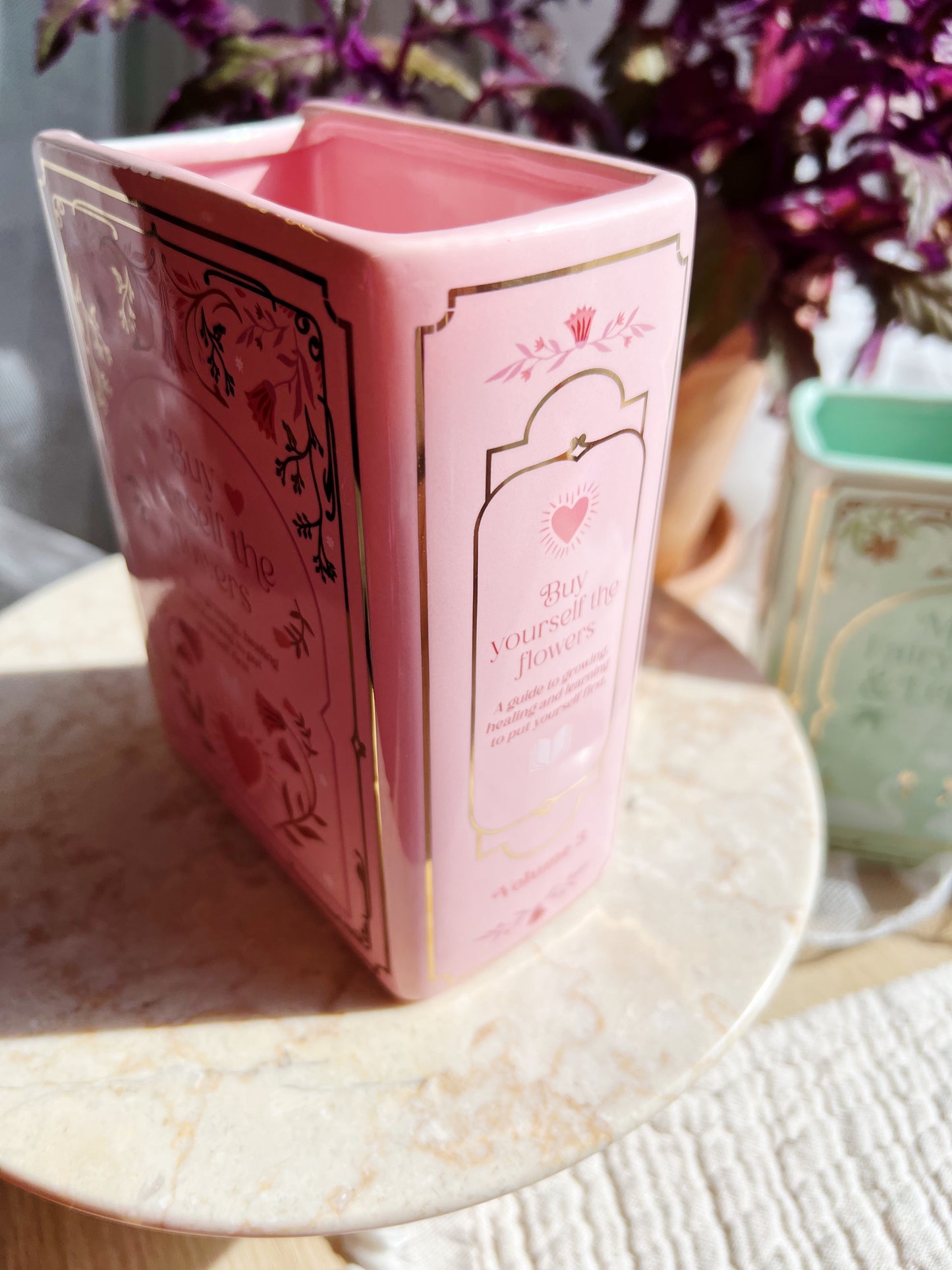 Rosa Bokformet Vase