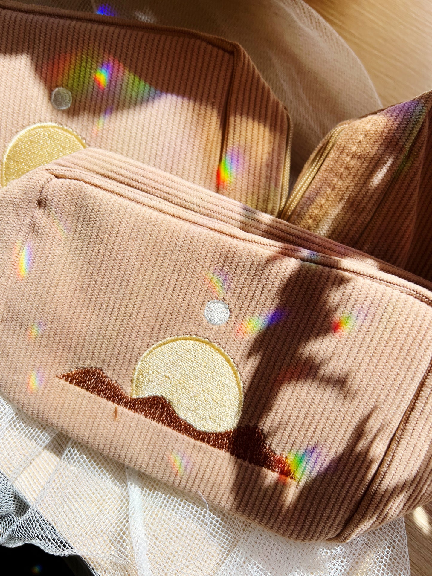 Corduroy Makeup Bag Sand