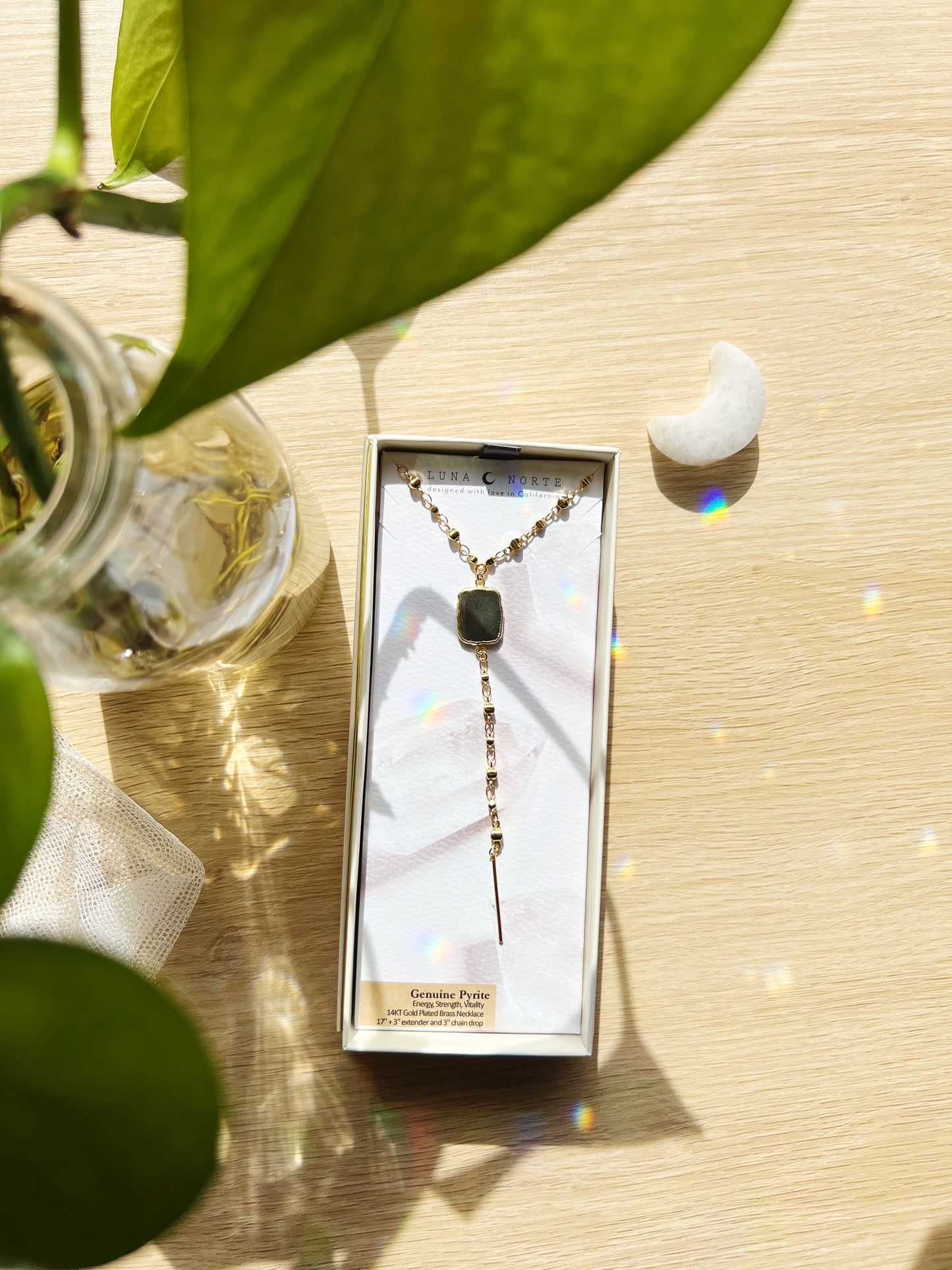 Eterno Amore Gemma Lariat Halskjede - Pyrite