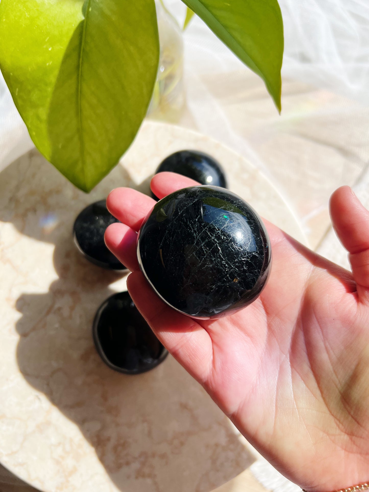Sort Turmalin Palmstone