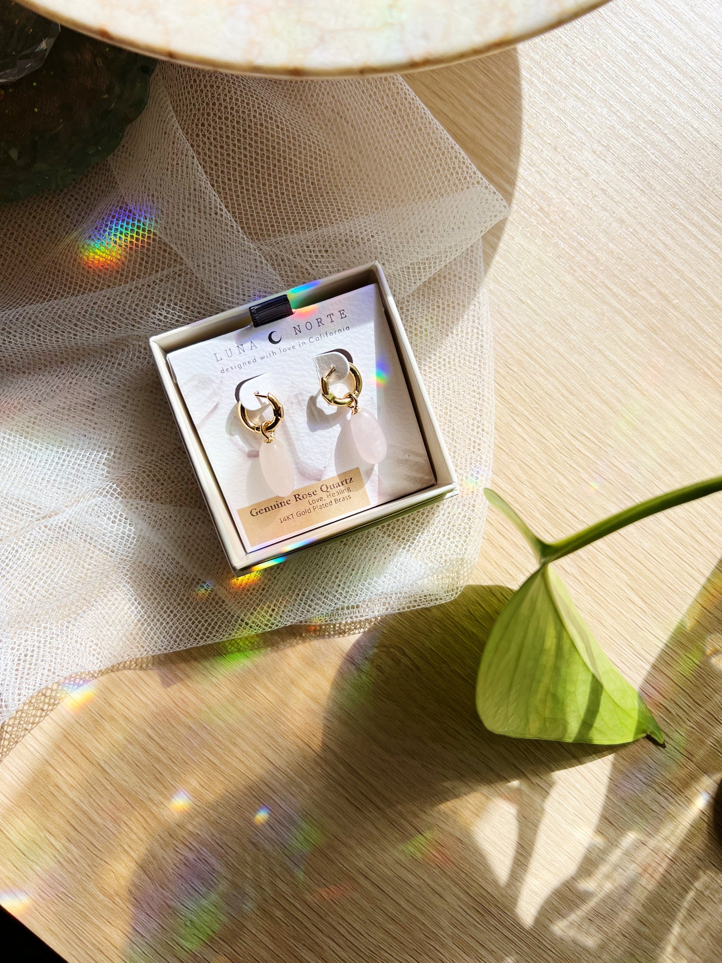 Jelly Bean Gemstone Huggie Hoop Øreringer