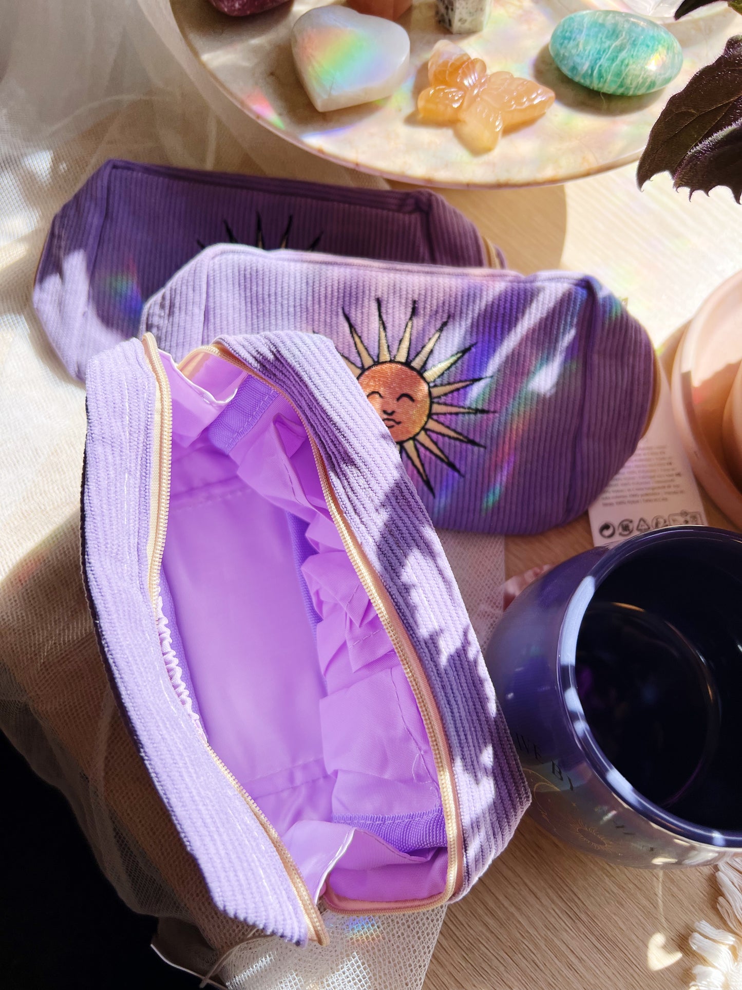 Corduroy Makeup Bag Lavender