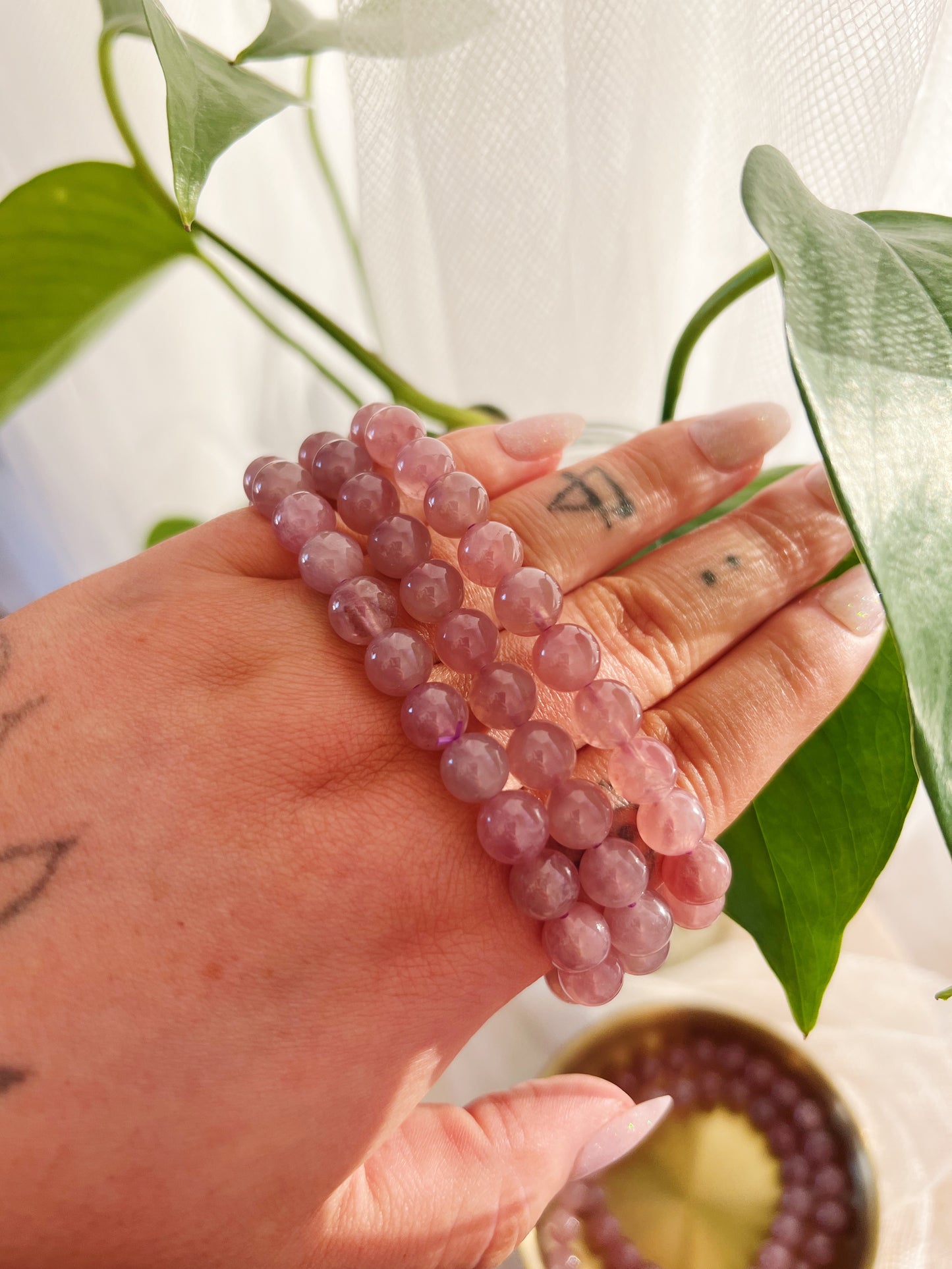 Lavendel Rosenkvarts Armbånd 8mm