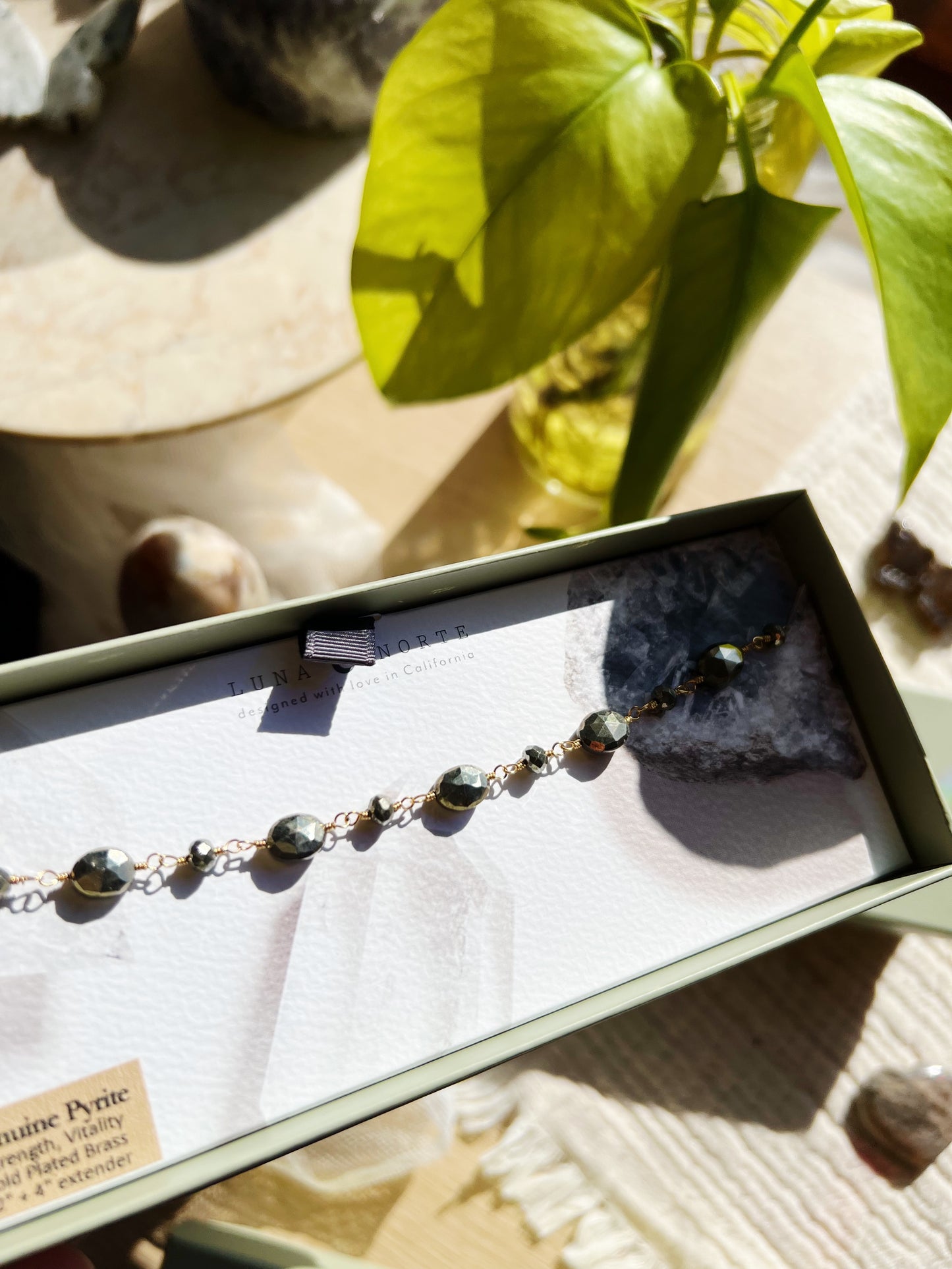 Amore Baroque Pyrite Chain Halskjede