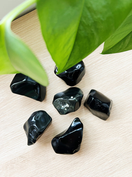 Regnbue Obsidian Krystall Stor