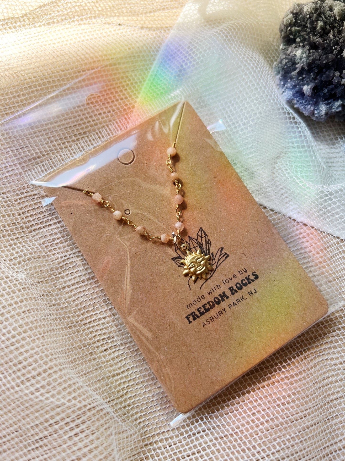 Sun Charm Solstein Halskjede