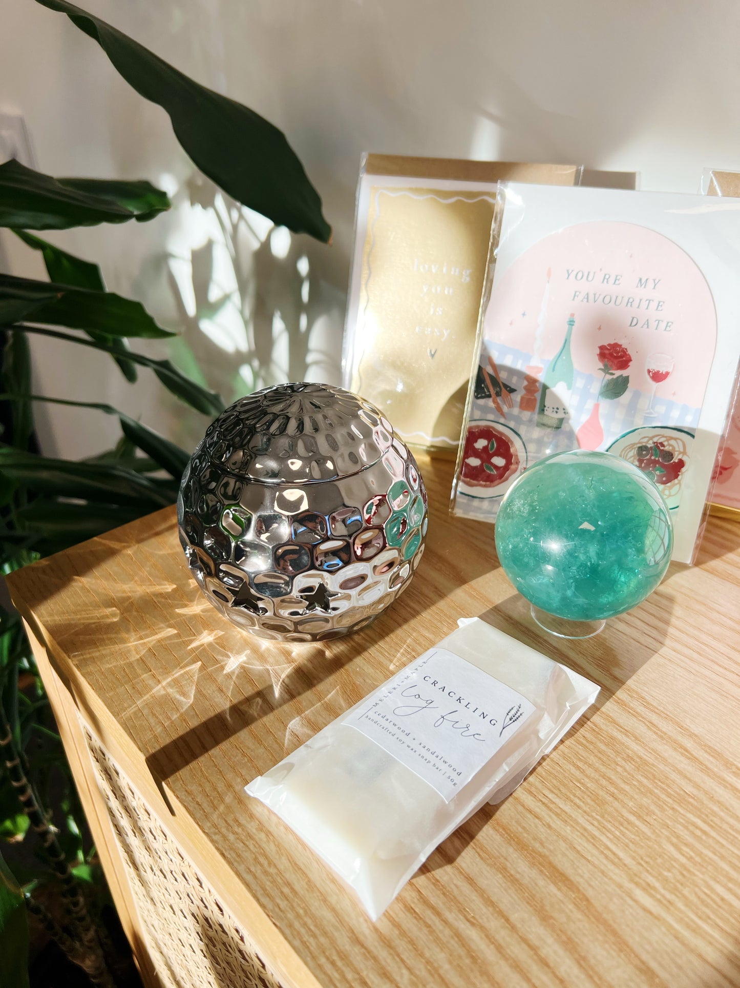 Silver Disco Ball Olje og Wax Melt brenner