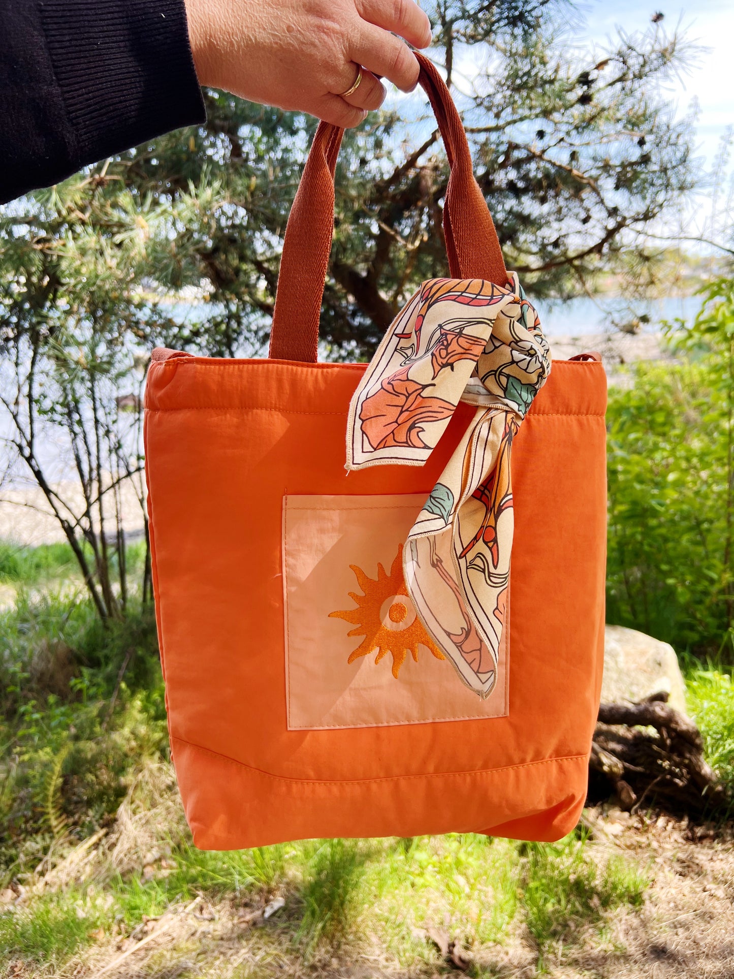Nylon Beach Tote California Poppy