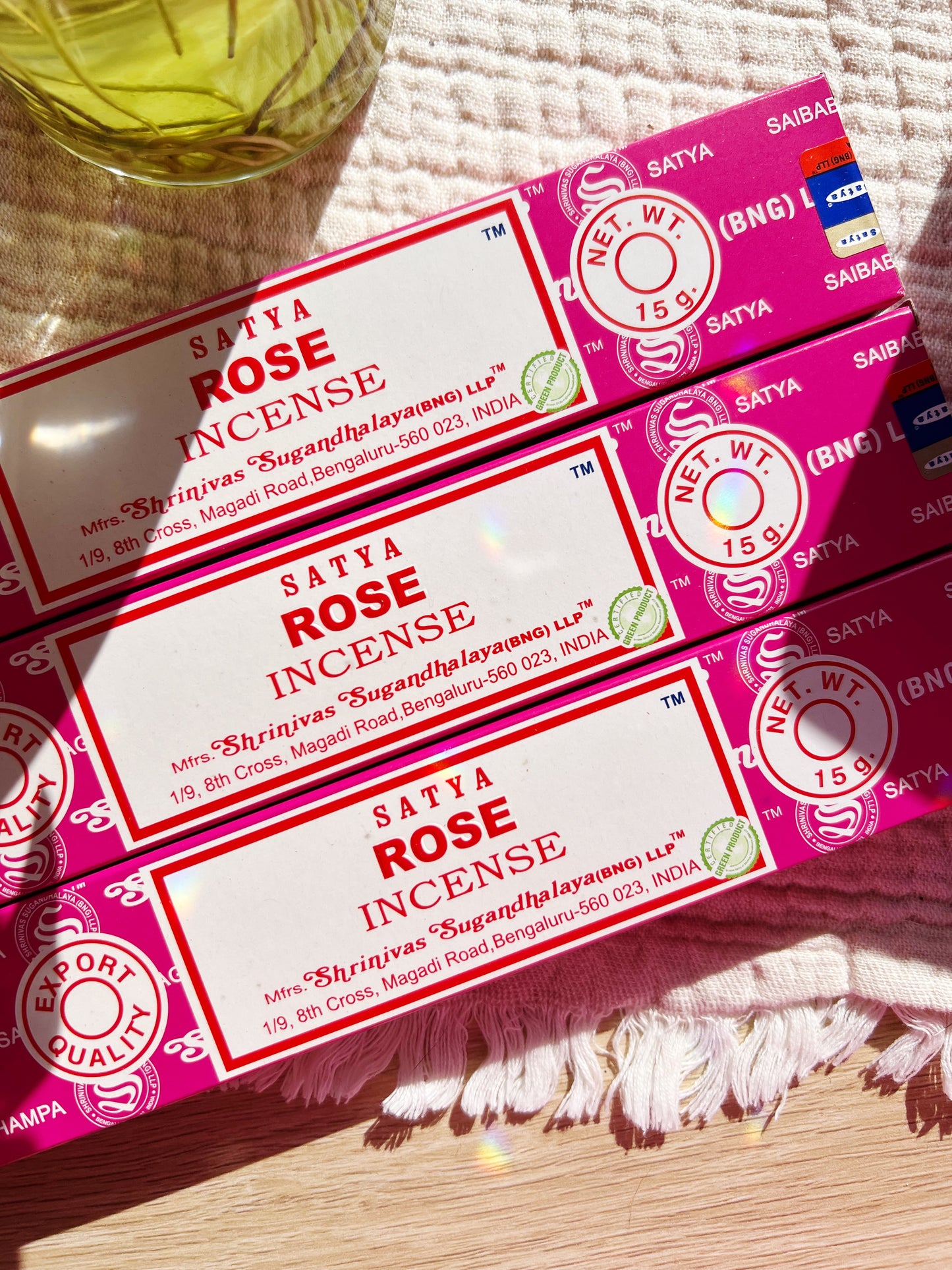 Rose Røkelsepinner Fra Satya