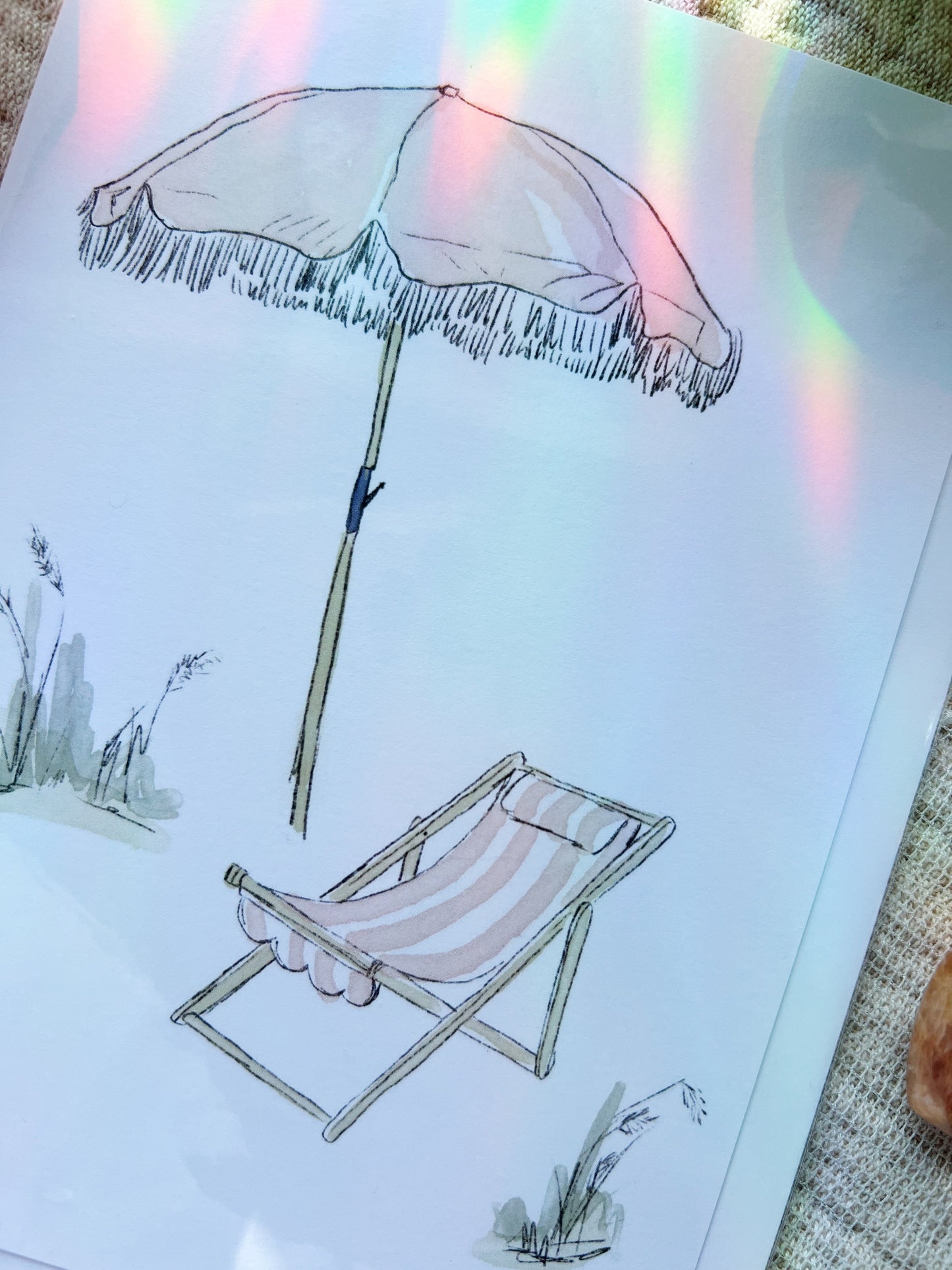 Beach Girl Kort Med Konvolutt