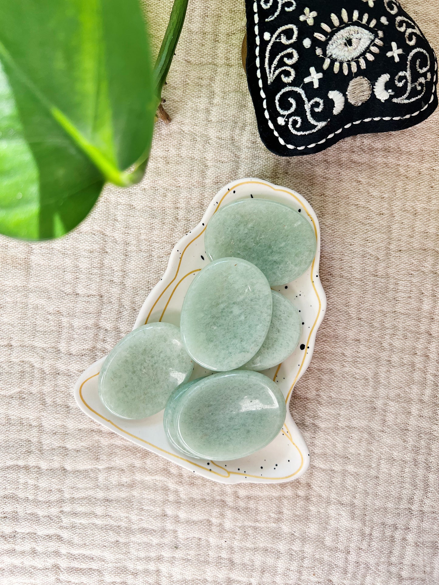 Aventurin Grønn Worry Stone Krystall