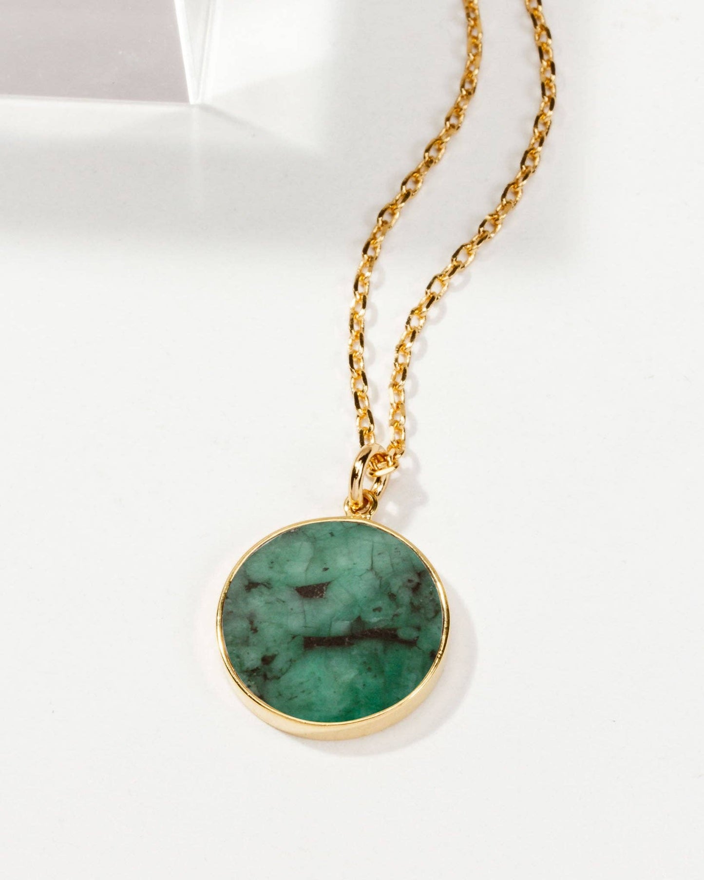 Afterglow Mini Medallion Halskjede - Emerald