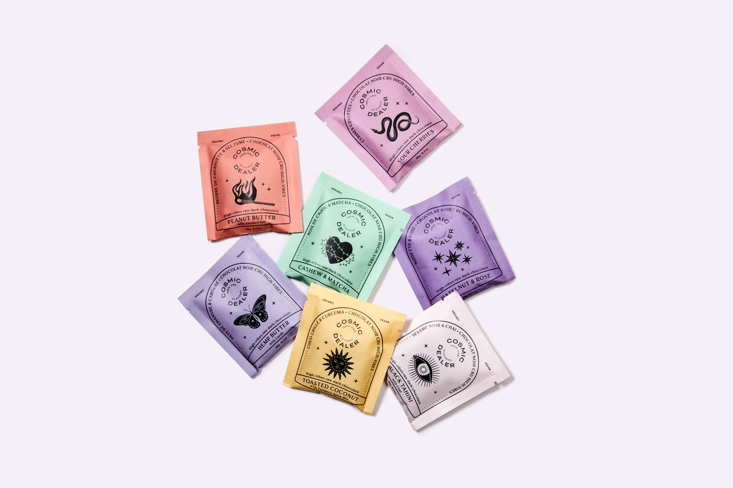 Vegansk Chakra Sjokolade 7stk