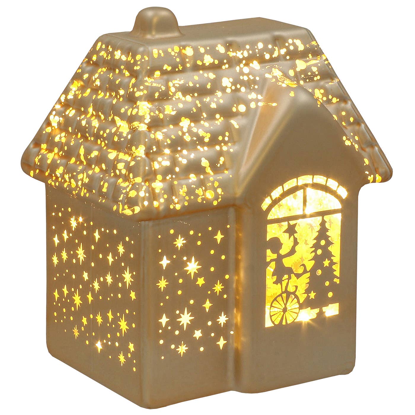 Julehus i Gull – Bright Xmas (14 cm)