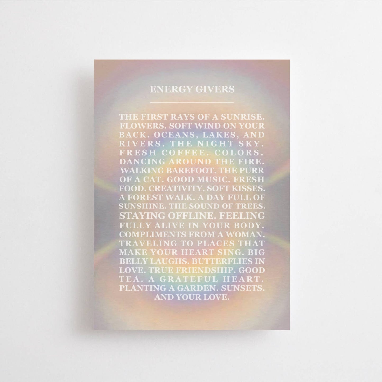 Energy Givers - Rainbow - Sunshine - Postkort