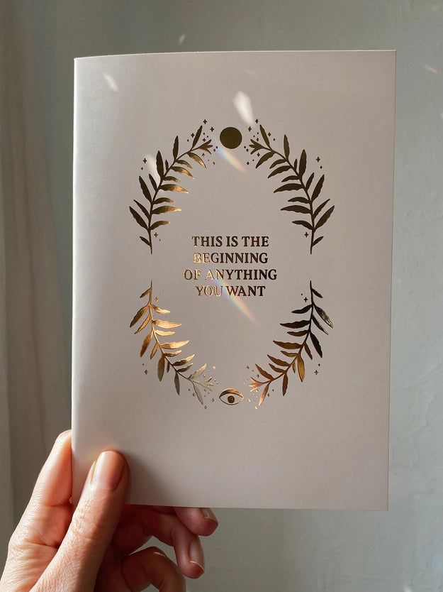 The Beginning of Everything You Want - Blank -Gold- Notatbok