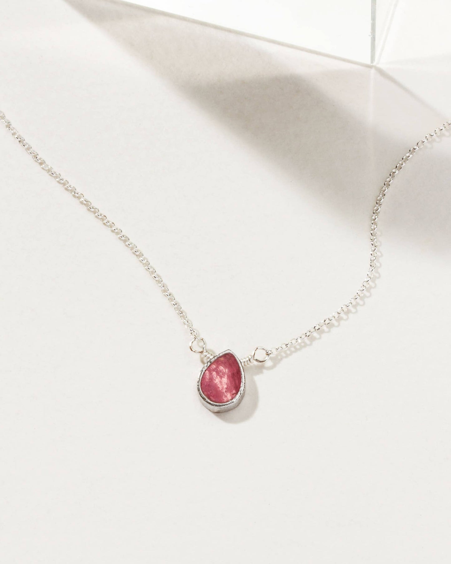 Delicate Gemstone Halskjede I Sølv - Tourmaline