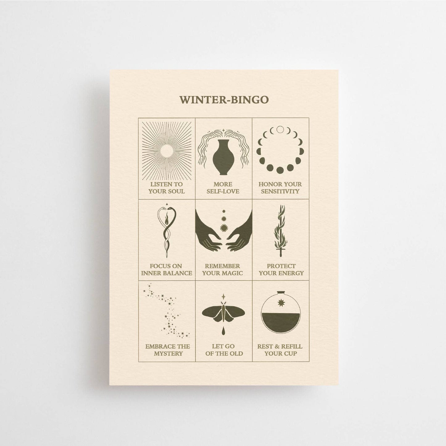 Winter Bingo Postkort