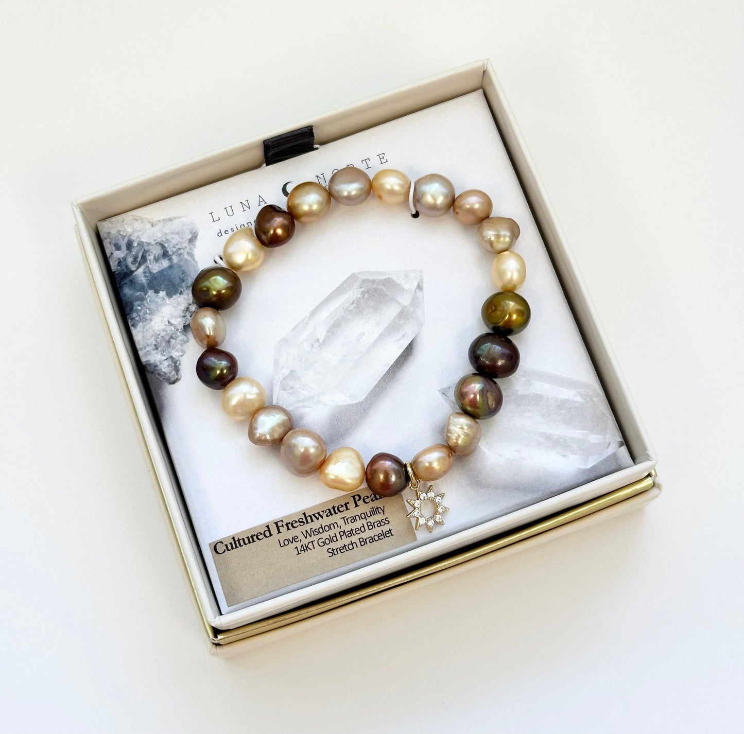 Sunny Shores Charm Armbånd - Cultured Freshwater Pearl