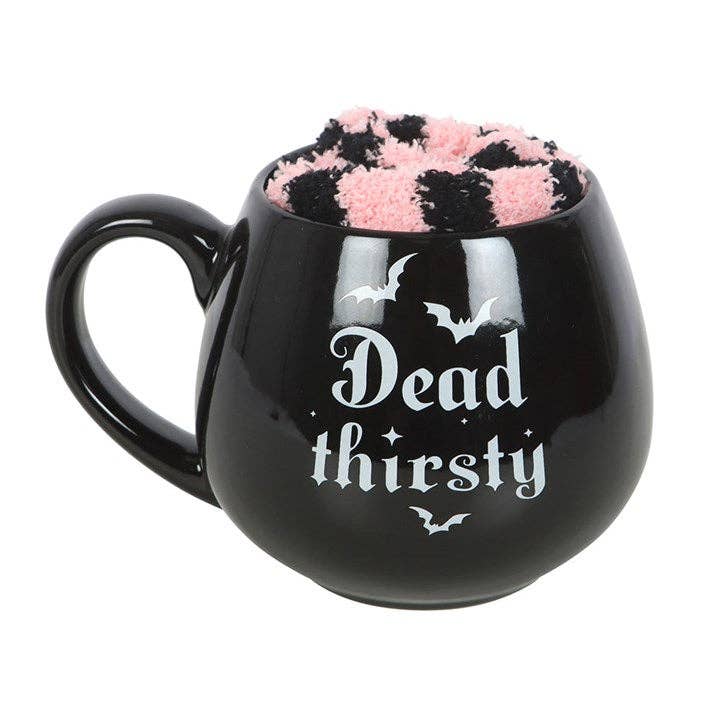 Dead Thirsty Gothic Halloween Krus & Sokkesett ( 500 ml )