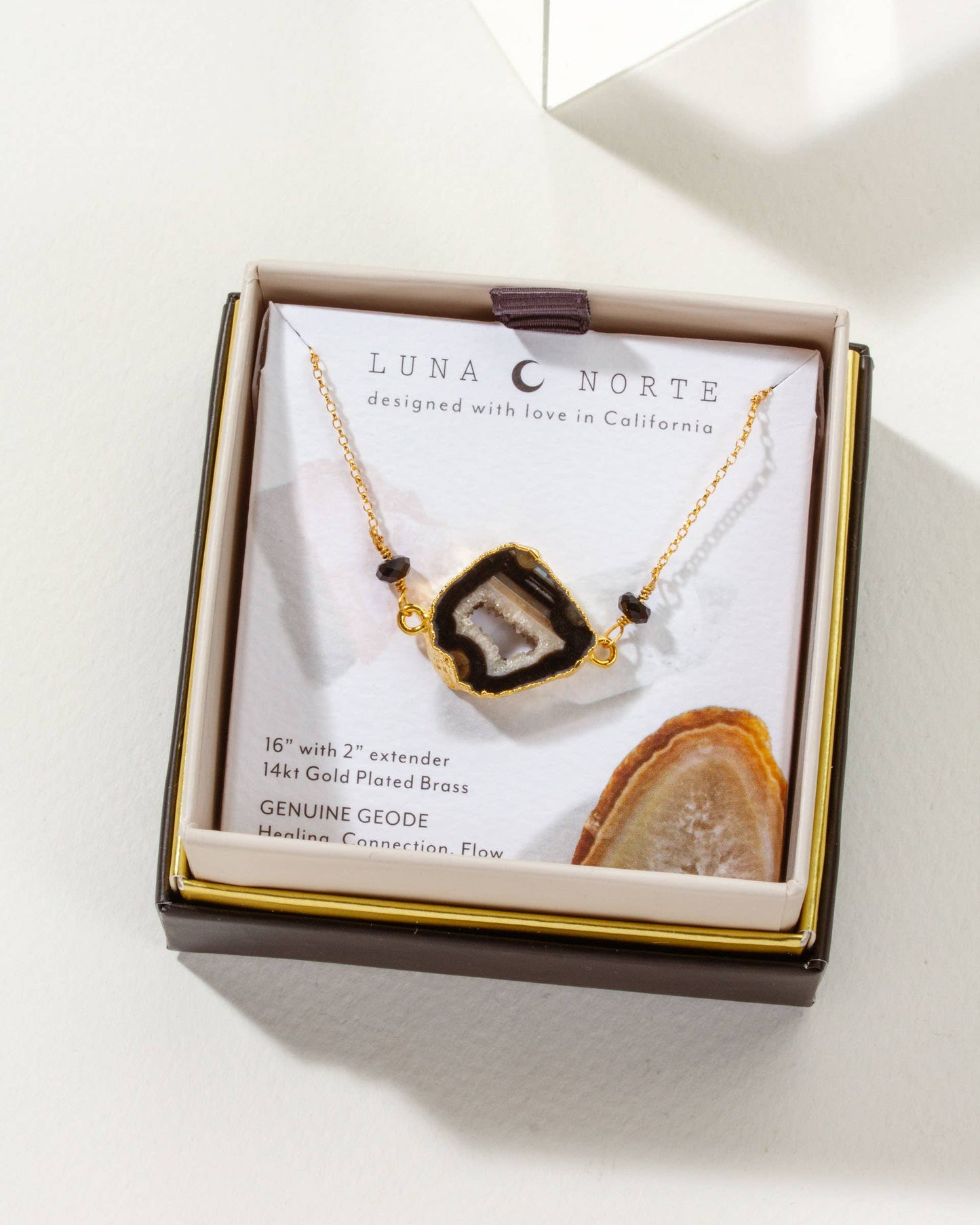 Earthly Geode Halskjede - Agate & Onyx