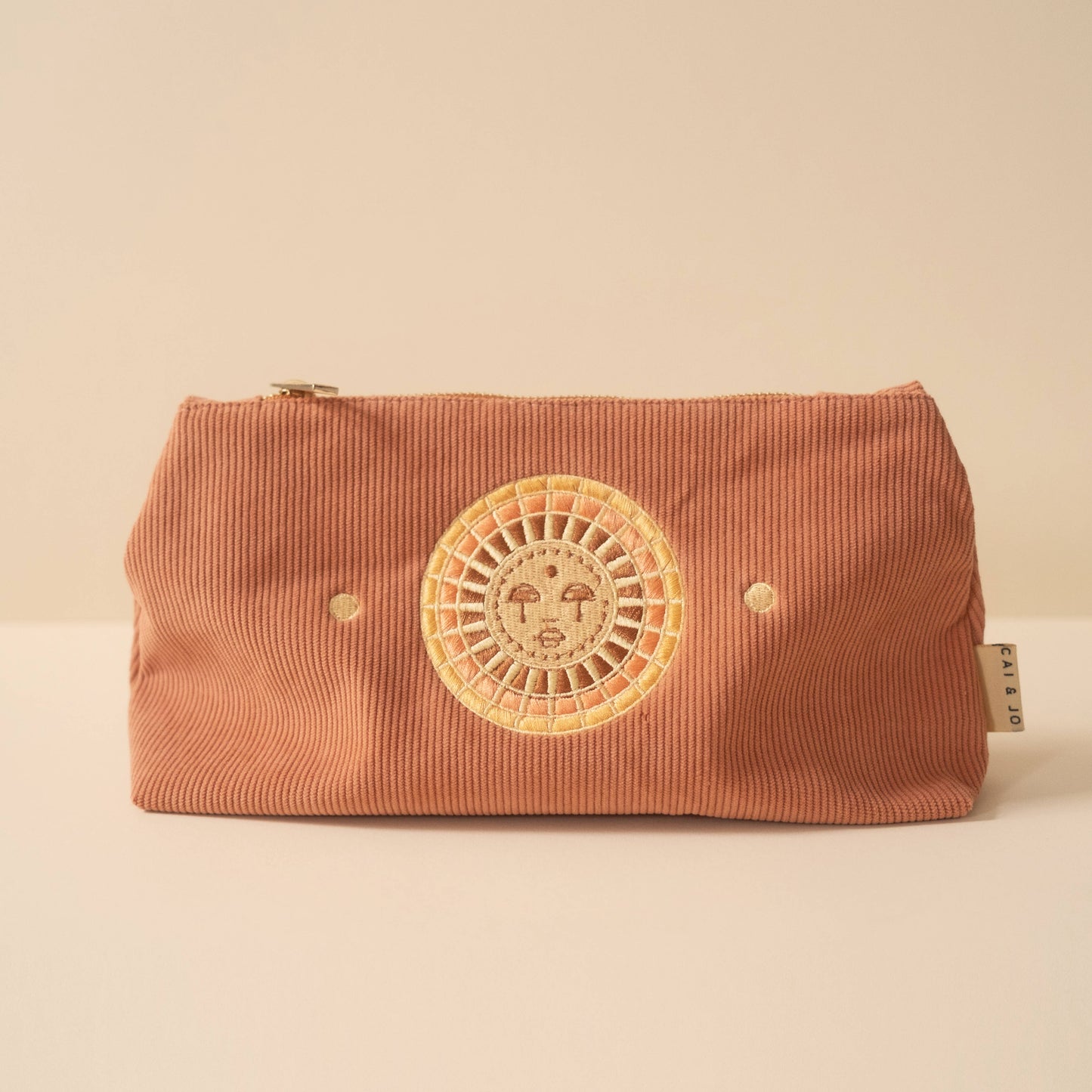 Medium Corduroy Pouch Dusty Pink Sun