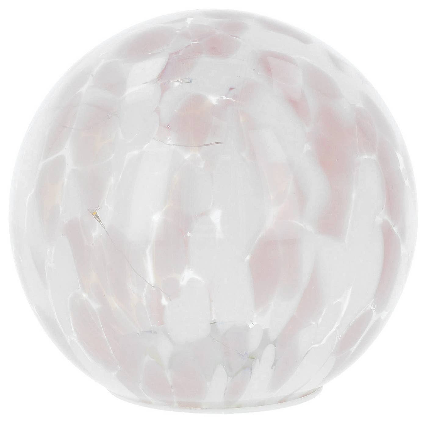 Håndblåst Led-kulelampe i glass – Pink