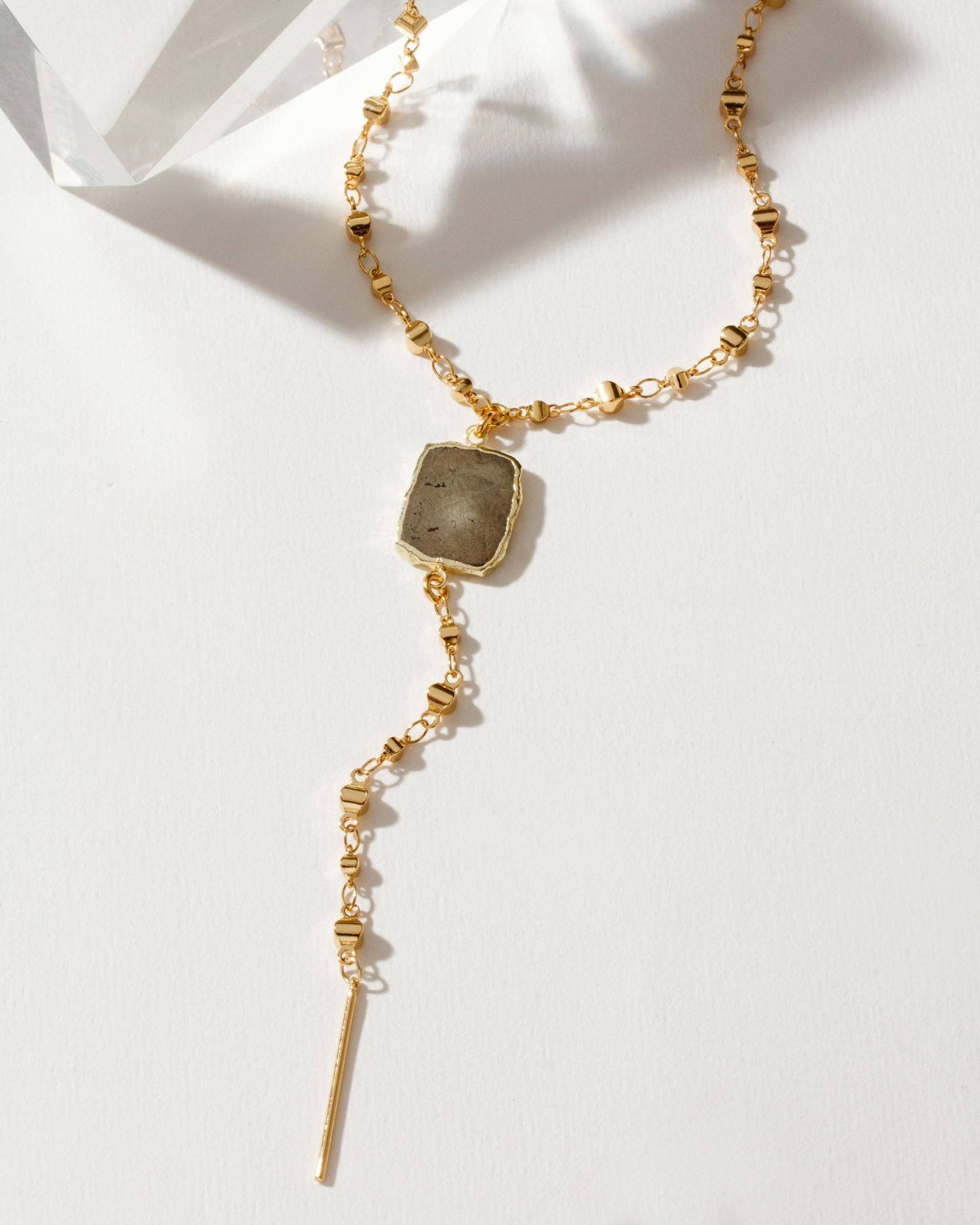 Eterno Amore Gemma Lariat Halskjede - Pyrite