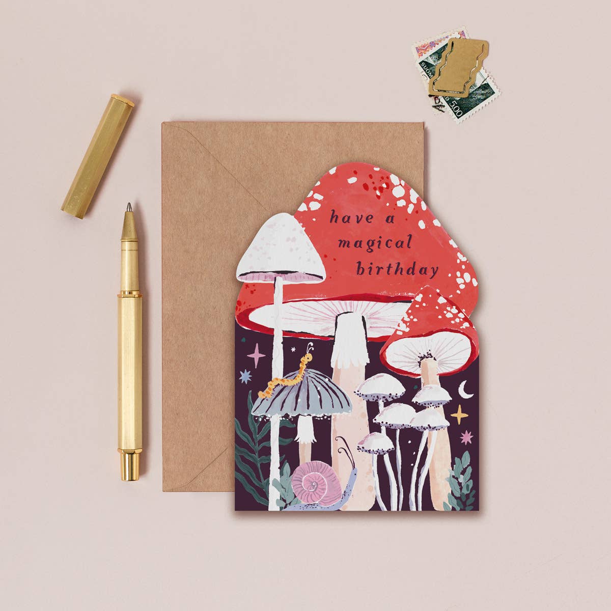 Mushroom Birthday Kort