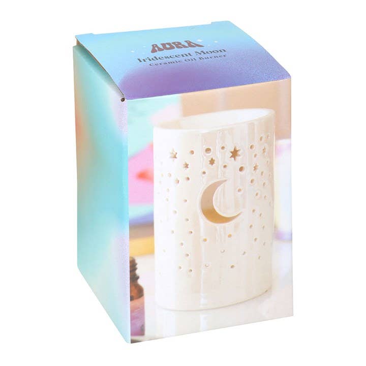 Måne Wax Melt Brenner - Iriserende Hvit